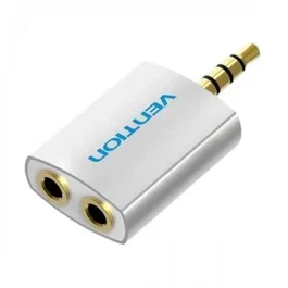 Vention BDAW0 Adaptador de Audio Jack 3.5mm Macho a 2 Hembras, Divisor de Auriculares, Blanco